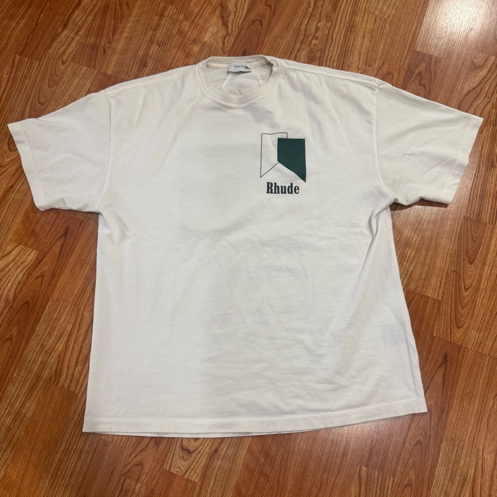 💥OPEN 2 OFFERS💥 RHUDE Off-White Track Logo T-Shirt